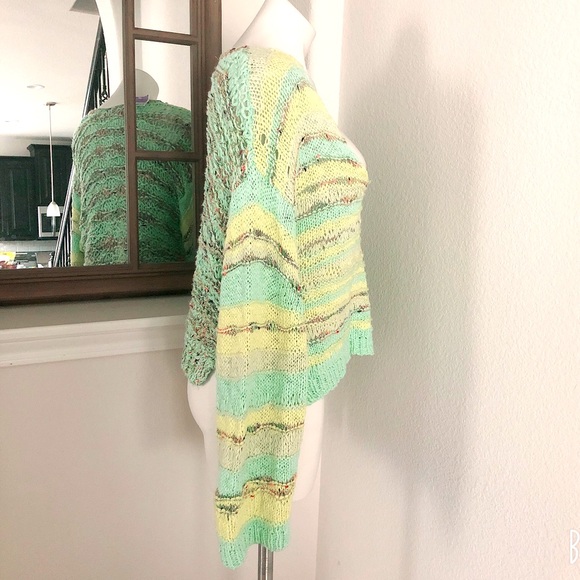 Free People Sugared Mint Lake Life V-Neck Pullover Size XS, New w/Tag - Picture 3 of 8